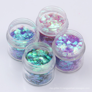 Poudre mixte de paillettes pour nail art